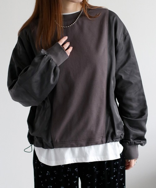 cepo（セポ）の「バックジップミリタリー切り替えプルオーバー（スウェット・レディース・オフホワイト/チャコール・M）」の19枚目の写真