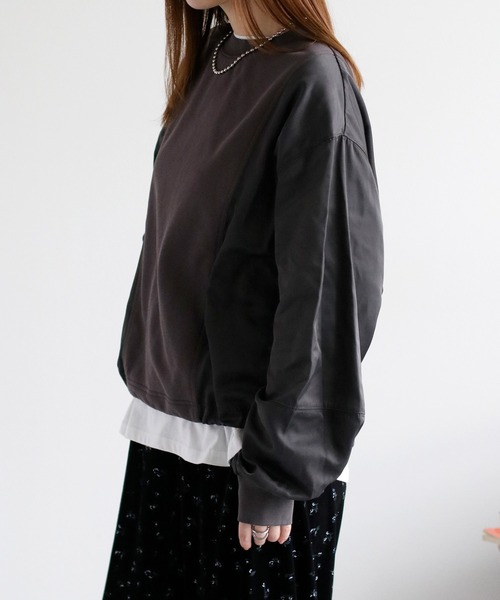 cepo（セポ）の「バックジップミリタリー切り替えプルオーバー（スウェット・レディース・オフホワイト/チャコール・M）」の14枚目の写真