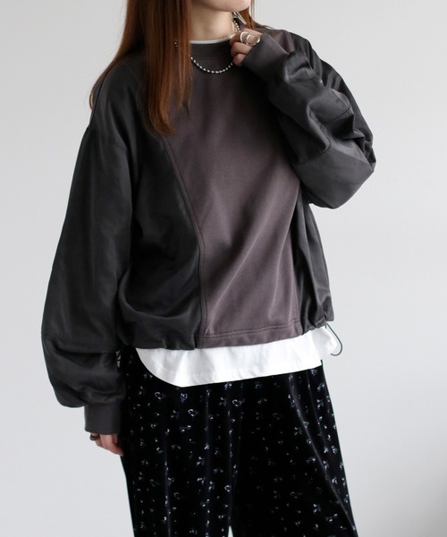 cepo（セポ）の「バックジップミリタリー切り替えプルオーバー（スウェット・レディース・オフホワイト/チャコール・M）」の17枚目の写真