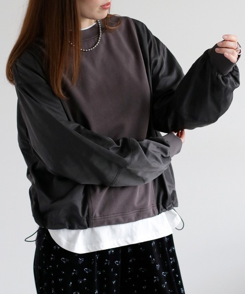 cepo（セポ）の「バックジップミリタリー切り替えプルオーバー（スウェット・レディース・オフホワイト/チャコール・M）」の18枚目の写真