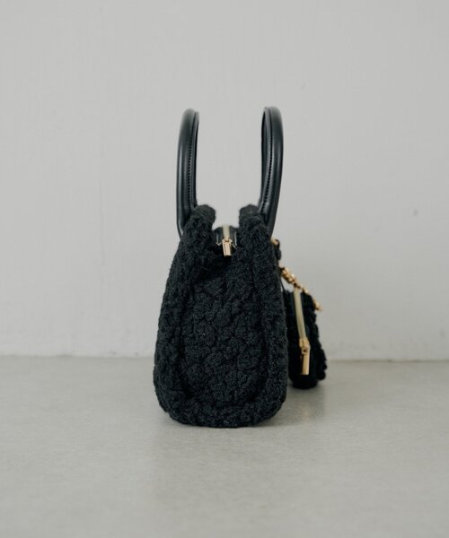 ロゴチャーム付きスエードムートンバッグ（ボストンバッグ）｜Chico