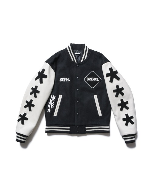 エフシーレアルブリストル スタジャン Sサイズ 黒/白 ERIC HAZE: VARSITY JACKET（スタジャン）｜F.C.Real Bristol for Kids
