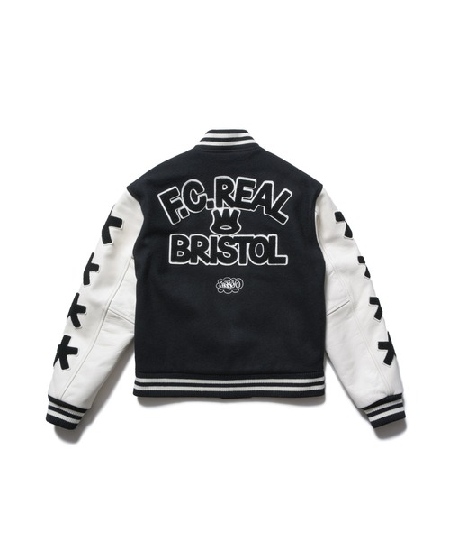 エフシーレアルブリストル スタジャン Sサイズ 黒/白 ERIC HAZE: VARSITY JACKET（スタジャン）｜F.C.Real Bristol for Kids