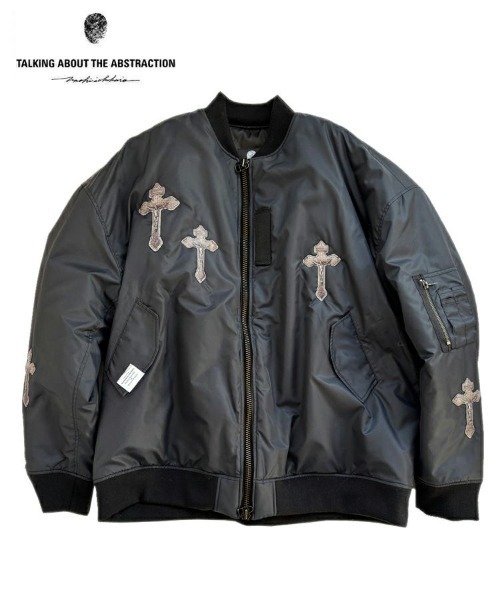 PICTURE ダウンジャケット TALKING ABOUT THE ABSTRACTION】3D CROSS PW MA-1 / ブラック [2526AW
