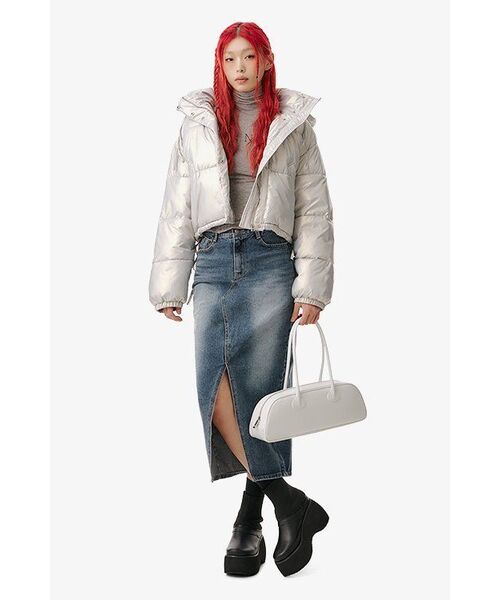 NICK&NICOLE(ニックアンドニコール)の「NICOLE PINTUCK LINE TURTLENECK TOP_GRAY(Tシャツ/カットソー・レディース・その他・FREE)」の4枚目の写真