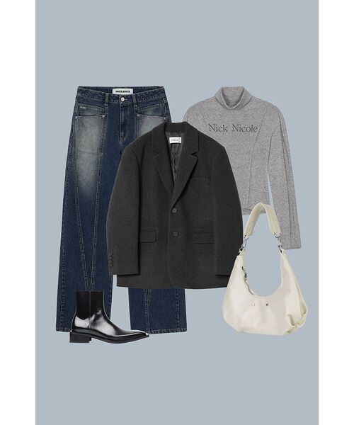 NICK&NICOLE(ニックアンドニコール)の「NICOLE PINTUCK LINE TURTLENECK TOP_GRAY(Tシャツ/カットソー・レディース・その他・FREE)」の5枚目の写真