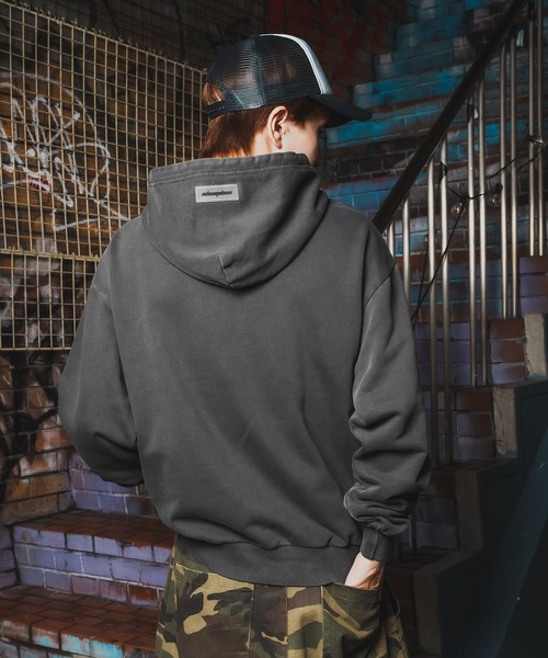 SIDEWAY STANCE(サイドウェイスタンス)の「【SIDEWAY STANCE】ピグメント スウェット プルパーカー(パーカー・メンズ・ブラック/ブラウン・X-LARGE/LARGE/MEDIUM/SMALL)」の8枚目の写真