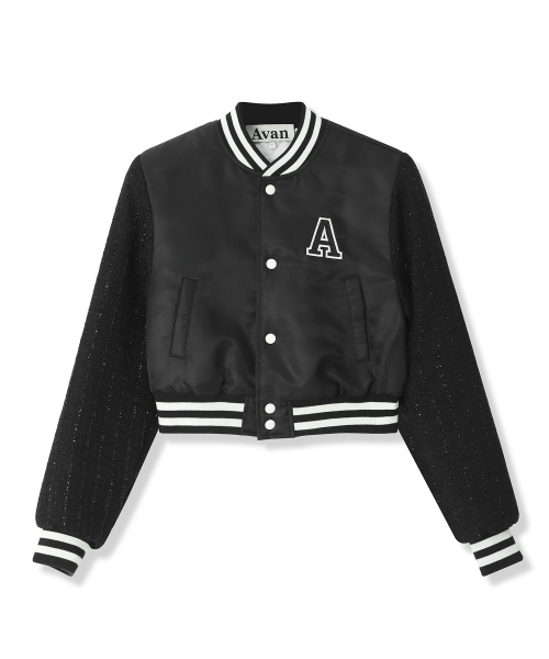 AVANDRESS(アバンドレス )の「Atlantis Chic Crop Varsity Jacket BLACK(ブルゾン・レディース・ブラック・MEDIUM/SMALL)」の2枚目の写真