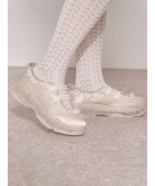 merry jenny（メリージェニー）の「satin ribbon stitch sneaker（スニーカー・レディース・ライトブルー/アイボリー・LARGE/MEDIUM）」の13枚目の写真