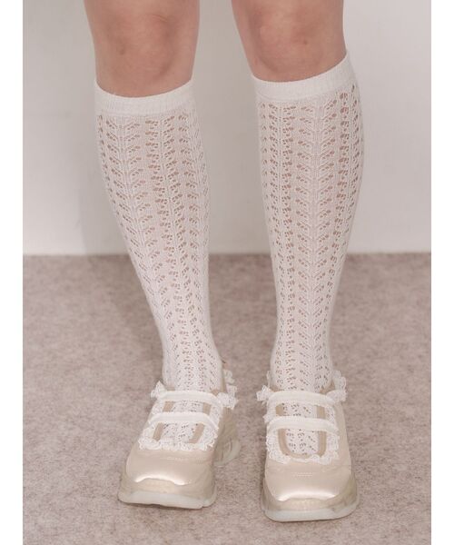 merry jenny（メリージェニー）の「satin ribbon stitch sneaker（スニーカー・レディース・ライトブルー/アイボリー・LARGE/MEDIUM）」の14枚目の写真