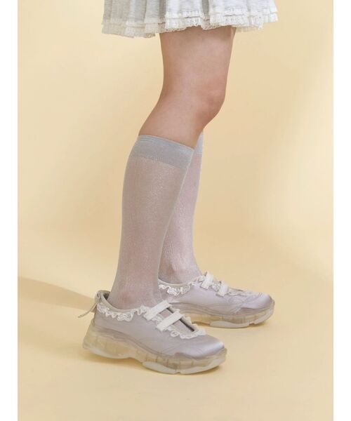 merry jenny（メリージェニー）の「satin ribbon stitch sneaker（スニーカー・レディース・ライトブルー/アイボリー・LARGE/MEDIUM）」の22枚目の写真