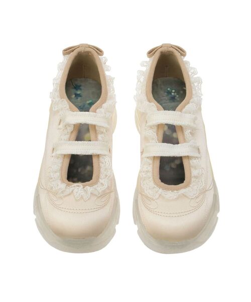 merry jenny（メリージェニー）の「satin ribbon stitch sneaker（スニーカー・レディース・ライトブルー/アイボリー・LARGE/MEDIUM）」の10枚目の写真