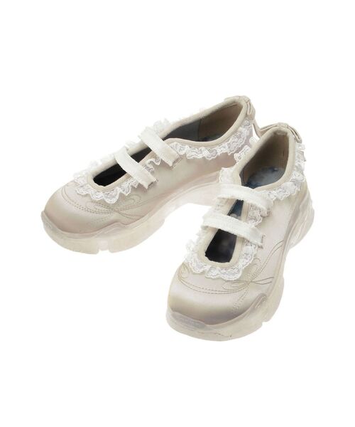merry jenny（メリージェニー）の「satin ribbon stitch sneaker（スニーカー・レディース・ライトブルー/アイボリー・LARGE/MEDIUM）」の15枚目の写真
