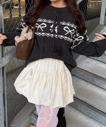 【HolidayCollection】カウチン風ニットプルオーバー