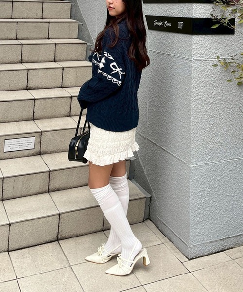 セール】【HolidayCollection】カウチン風ニットプルオーバー（ニット