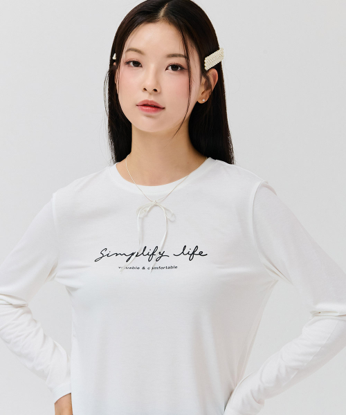 CHASECULT（チェイスカルト）の「レディースレタリングベーシックTシャツ-DEZG5151B01（Tシャツ/カットソー・レディース・ホワイト・90/85/95）」の2枚目の写真