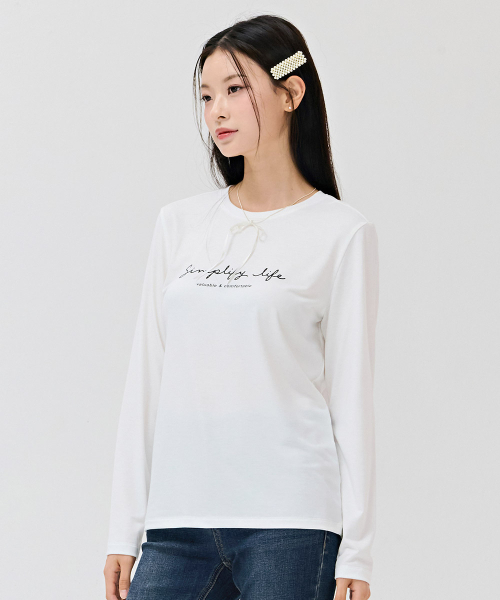 CHASECULT（チェイスカルト）の「レディースレタリングベーシックTシャツ-DEZG5151B01（Tシャツ/カットソー・レディース・ホワイト・90/85/95）」の3枚目の写真
