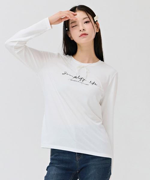 CHASECULT（チェイスカルト）の「レディースレタリングベーシックTシャツ-DEZG5151B01（Tシャツ/カットソー・レディース・ホワイト・90/85/95）」の4枚目の写真