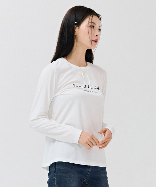 CHASECULT（チェイスカルト）の「レディースレタリングベーシックTシャツ-DEZG5151B01（Tシャツ/カットソー・レディース・ホワイト・90/85/95）」の5枚目の写真