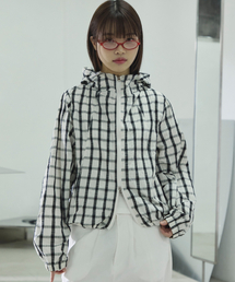 SLEEKGLOW（スリック グロウ）の「String Hood Windbreaker Jumper [Check]（ナイロンジャケット）」
