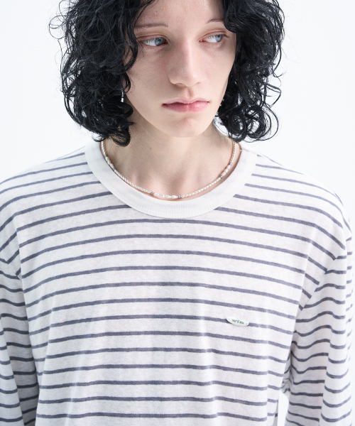 TRIP LE SENS（トリップ ル センス）の「サーファーストライプロングスリーブ_ネイビー（Tシャツ/カットソー・メンズ・その他・MEDIUM/LARGE）」の2枚目の写真