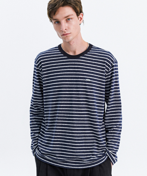 TRIP LE SENS（トリップ ル センス）の「サーファーストライプロングスリーブ_ネイビー（Tシャツ/カットソー・メンズ・その他・MEDIUM/LARGE）」の3枚目の写真