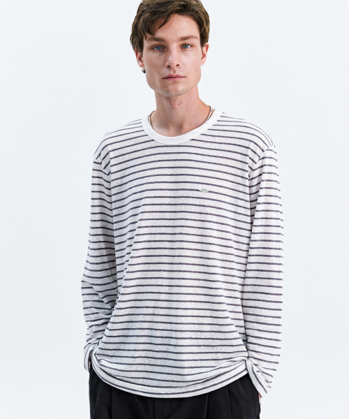 TRIP LE SENS（トリップ ル センス）の「サーファーストライプロングスリーブ_ネイビー（Tシャツ/カットソー・メンズ・その他・MEDIUM/LARGE）」の4枚目の写真
