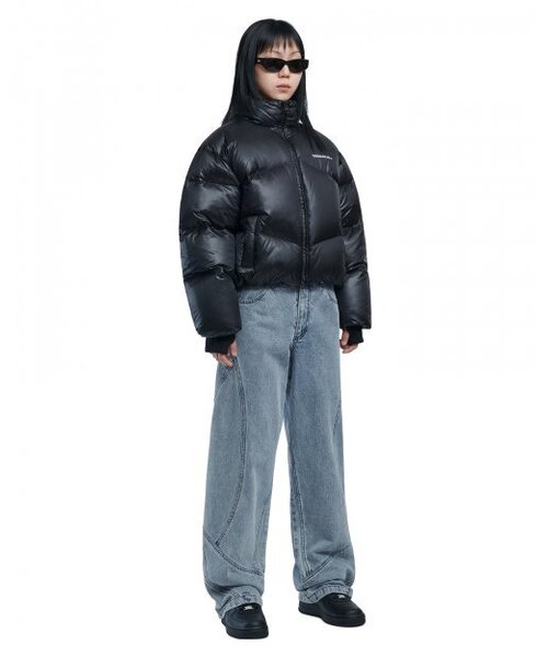 NOMANUAL(NOMANUAL)の「CURVED LINE DENIM PANTS - WHITE BLUE(デニムパンツ・レディース・その他・X-SMALL)」の5枚目の写真
