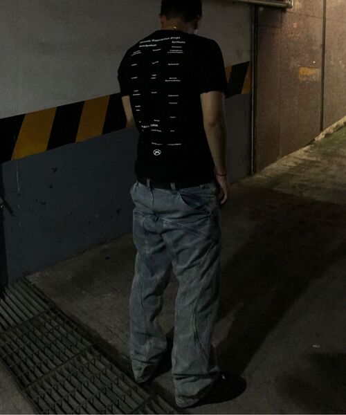 NOMANUAL(NOMANUAL)の「CURVED LINE DENIM PANTS - WHITE BLUE(デニムパンツ・レディース・その他・X-SMALL)」の10枚目の写真