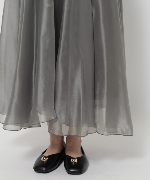 mysty woman(ミスティウーマン)の「シアーイレギュラーヘムスカート 622308(スカート・レディース・グレイッシュブルー/チャコールグレー/ベージュ・FREE)」の12枚目の写真