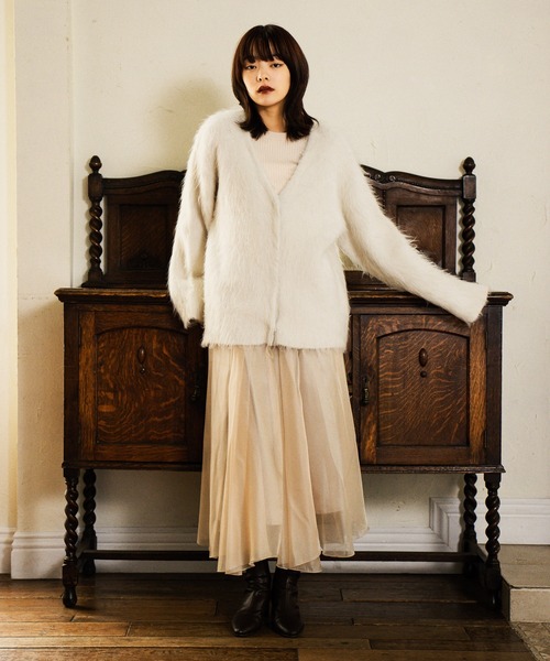 mysty woman(ミスティウーマン)の「シアーイレギュラーヘムスカート 622308(スカート・レディース・グレイッシュブルー/チャコールグレー/ベージュ・FREE)」の16枚目の写真