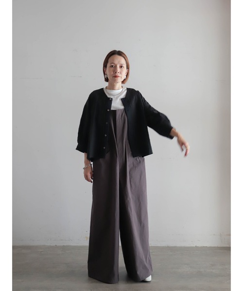 FIL DE FER(フィルデフェール)の「バイオダンプ サロペットパンツ(サロペット/オーバーオール・レディース・チャコールグレー/ブラック・FREE)」の11枚目の写真