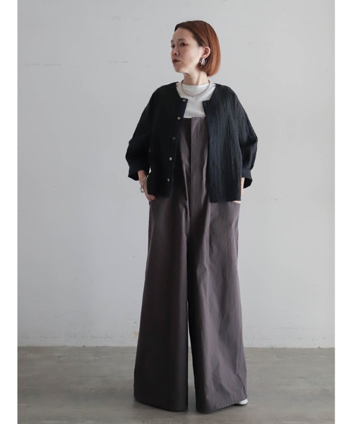 FIL DE FER(フィルデフェール)の「バイオダンプ サロペットパンツ(サロペット/オーバーオール・レディース・チャコールグレー/ブラック・FREE)」の12枚目の写真