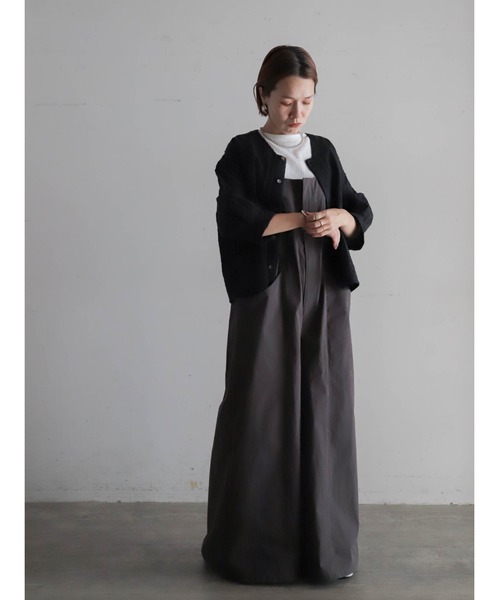 FIL DE FER(フィルデフェール)の「バイオダンプ サロペットパンツ(サロペット/オーバーオール・レディース・チャコールグレー/ブラック・FREE)」の16枚目の写真