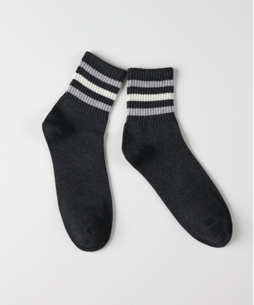 Right-on（ライトオン）の「クウォーターラインソックス (足元アクセント/快適フィット/スポーツ対応/カラバリ豊富)（ソックス/靴下・メンズ・ダークグレー/グレー/ネイビー/ベージュ/ブラック・フリー）」の7枚目の写真