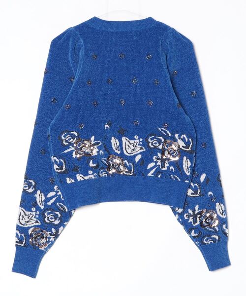 ROSE BUD(ローズバッド)の「(mici)BEADS and SEQUIN EMBROIDERY KNIT TOP(ニット/セーター・レディース・ブルー/ブラック・ONE SIZE)」の21枚目の写真