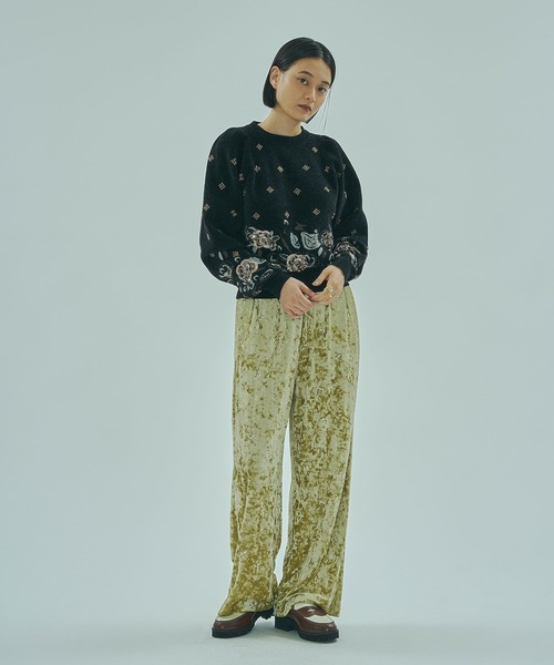 ROSE BUD(ローズバッド)の「(mici)BEADS and SEQUIN EMBROIDERY KNIT TOP(ニット/セーター・レディース・ブルー/ブラック・ONE SIZE)」の6枚目の写真