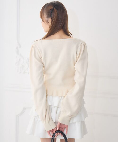 ems excite（エムズエキサイト）の「チェック切替NTPO（ニット/セーター・レディース・ブラック/ダークブルー/ナチュラル・FREE）」の19枚目の写真