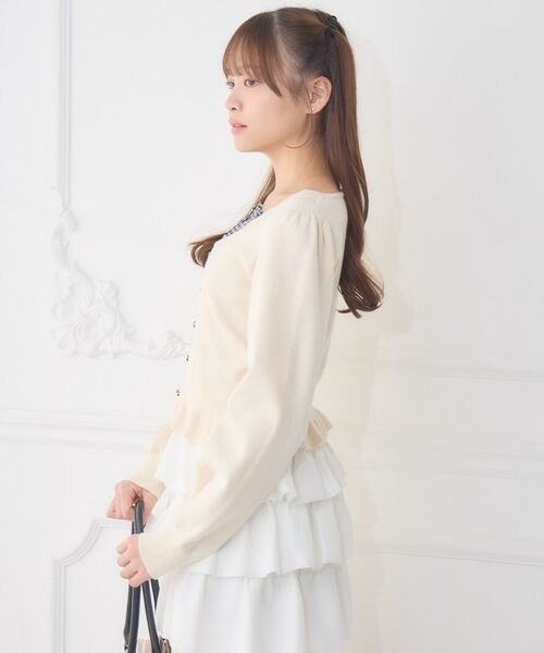 ems excite（エムズエキサイト）の「チェック切替NTPO（ニット/セーター・レディース・ブラック/ダークブルー/ナチュラル・FREE）」の20枚目の写真