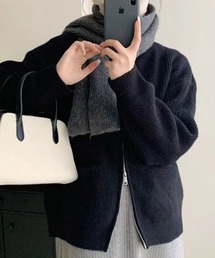 2WAYジップニットカーディガン