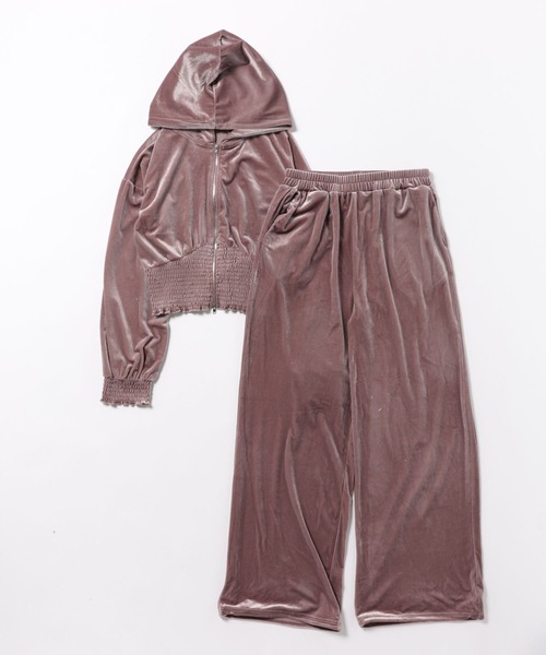 eMutille(エミュティーユ)の「【SET ITEM】velour set up /ベロアセットアップ(セットアップ・レディース・スモークピンク/ブラック・FREE)」の20枚目の写真