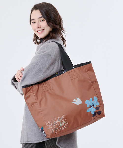 レスポートサックLeSportsac LGHANDLEADJTOTE新品完売色 セール】LG REVERSIBLE TOTE ガーデンオブNYC RT（トートバッグ