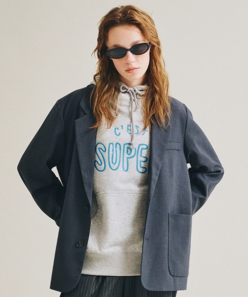 studio CLIP（スタディオクリップ）の「【daily CLIP × holiday】スウェットフーディー（パーカー・レディース・ホワイト/グレー・FREE）」の16枚目の写真