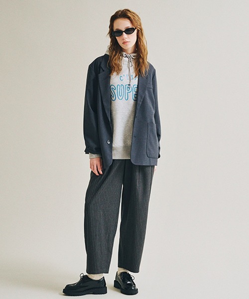 studio CLIP（スタディオクリップ）の「【daily CLIP × holiday】スウェットフーディー（パーカー・レディース・ホワイト/グレー・FREE）」の17枚目の写真