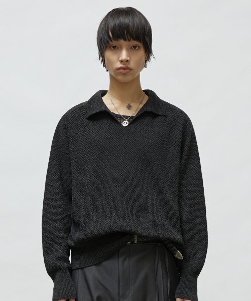 LMOOD（エルムード）の「フィレンツェ V ラグランニット ブラック（ニット/セーター・レディース・その他・46/48/44）」の2枚目の写真