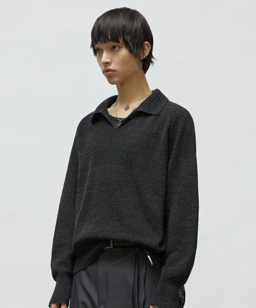LMOOD（エルムード）の「フィレンツェ V ラグランニット ブラック（ニット/セーター・レディース・その他・46/48/44）」の3枚目の写真