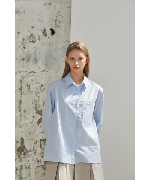 ANOETIC(アノエティック)の「ANC COTTON SHIRT_BLUE(シャツ/ブラウス・レディース・ブルー・FREE)」の3枚目の写真