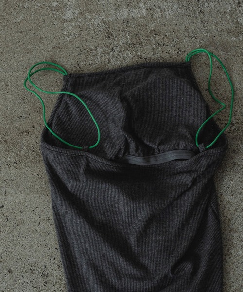 merrylatte（メリーラテ）の「color ribbed camisole（キャミソール・レディース・グレー・FREE）」の7枚目の写真