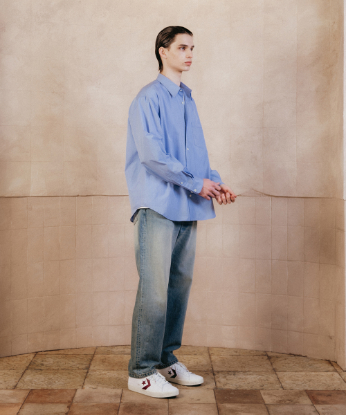 SHIRTER(シャーター)の「エディターシャツ(ピンブルー)(シャツ/ブラウス・メンズ・その他・SMALL/MEDIUM/LARGE)」の4枚目の写真
