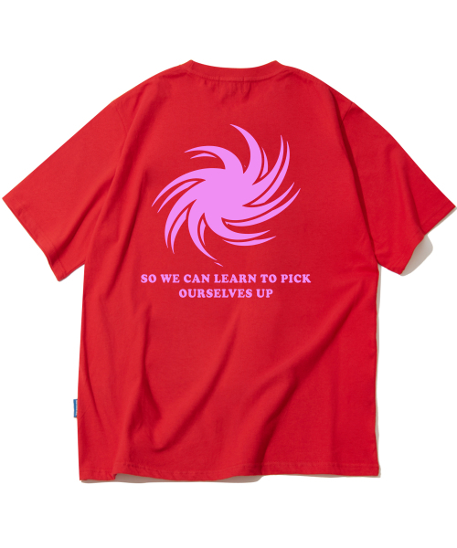 TRIPSHION(トリップション)の「ピンクトルネード ロゴTシャツ - レッド(Tシャツ/カットソー・メンズ・その他・LARGE/MEDIUM/X-LARGE)」の1枚目の写真